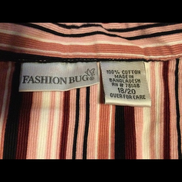 Fashion Bug Stripped Corduroy Shirt (size 18-20) - Picture 6 of 7